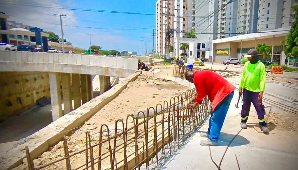 Obra del deprimido en el Centro Comercial LeChamp.