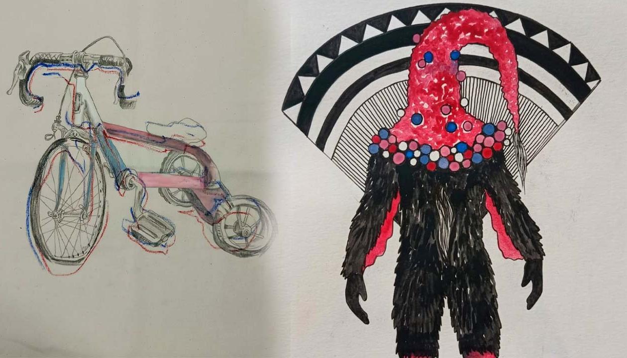 Obras de Eduardo Pérez y Farid Buelvas que estarán en la exposición.