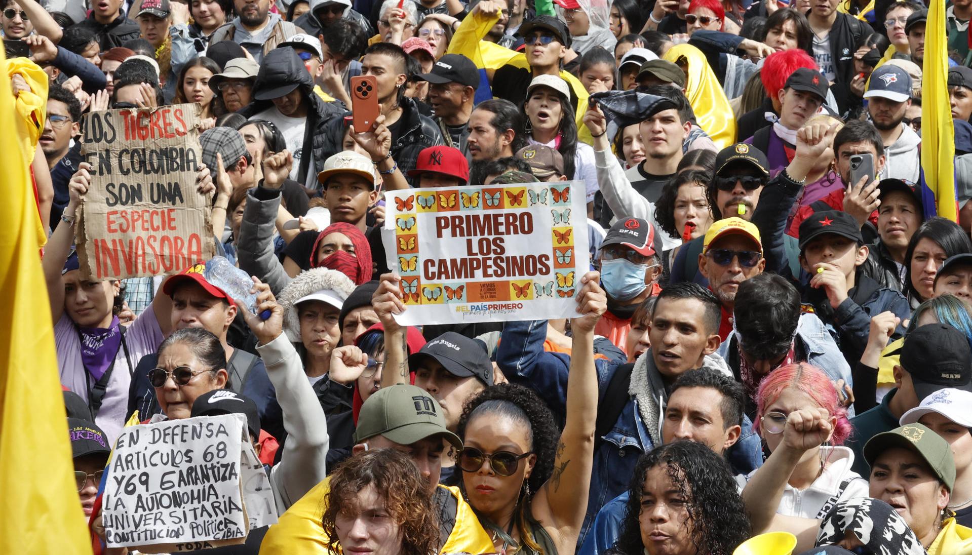 Protesta en Colombia.