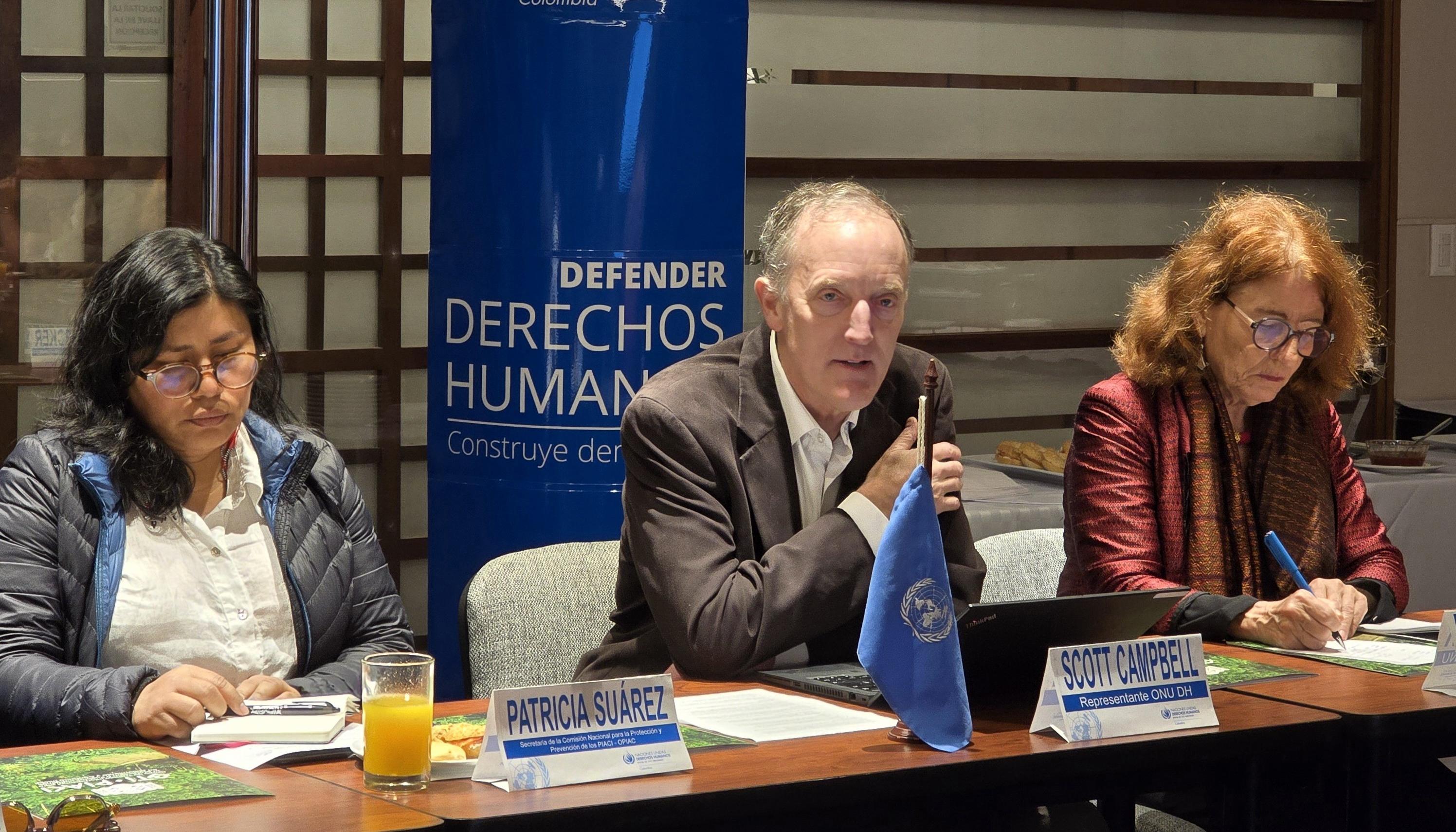 El representante de la oficina de la ONU para los Derechos Humanos en Colombia, Scott Campbell.