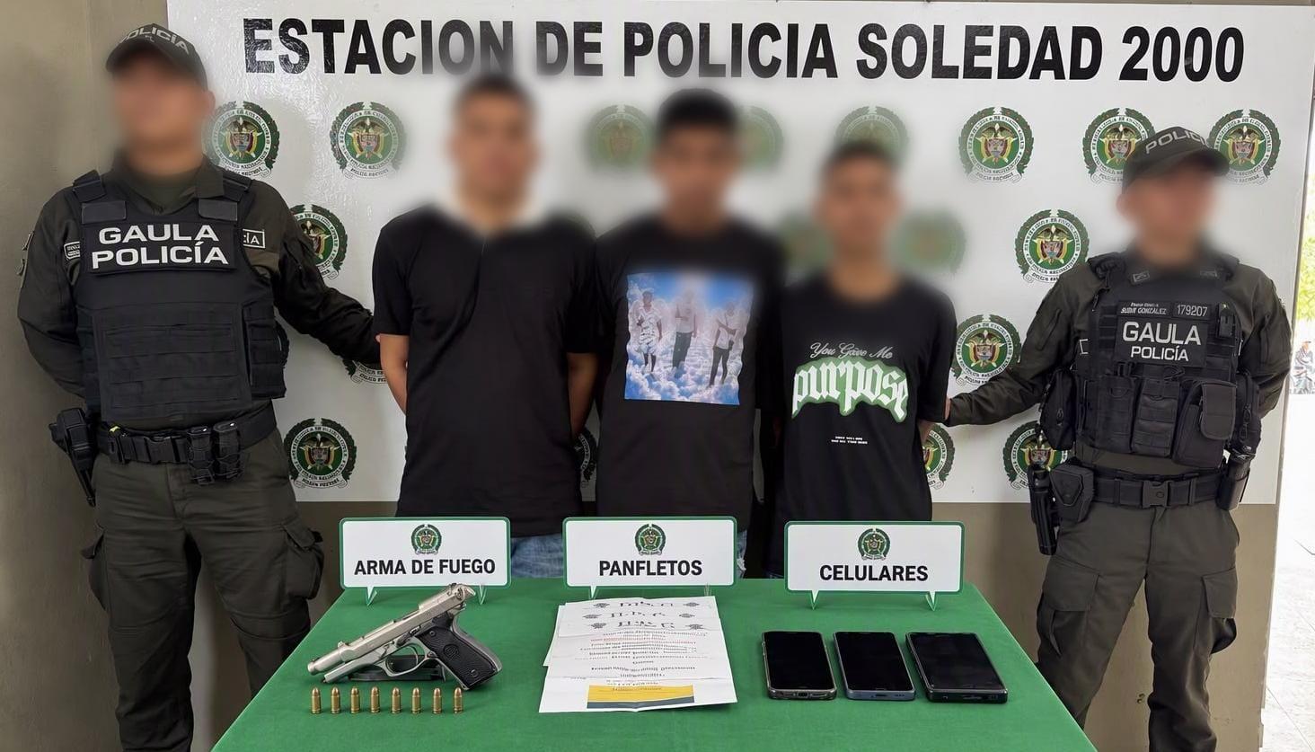 Las capturas fueron realizadas por el Gaula de la Policía. 