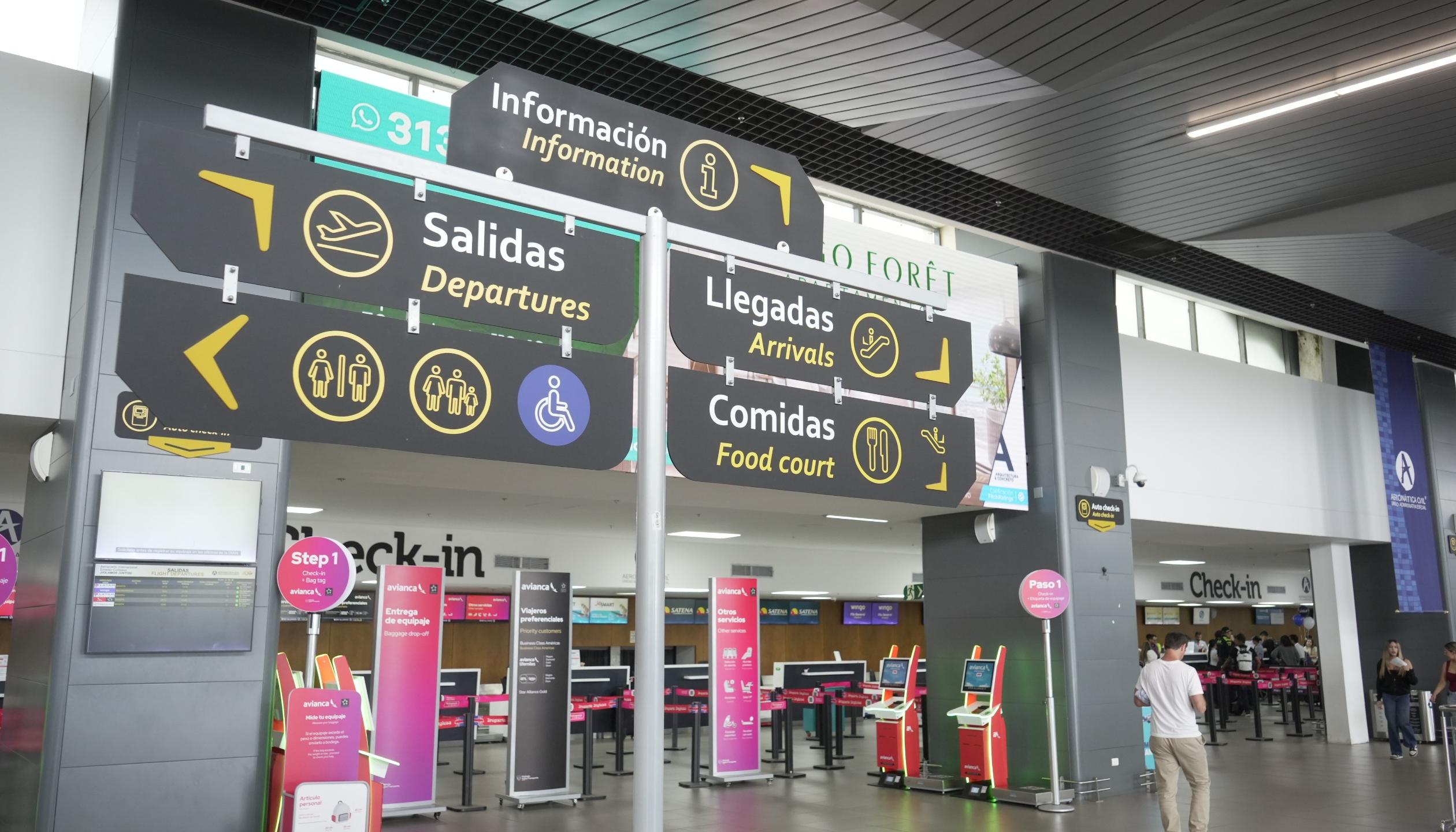 Zona del Check-in del Aeropuerto Internacional Ernesto Cortissoz de Barranquilla. 