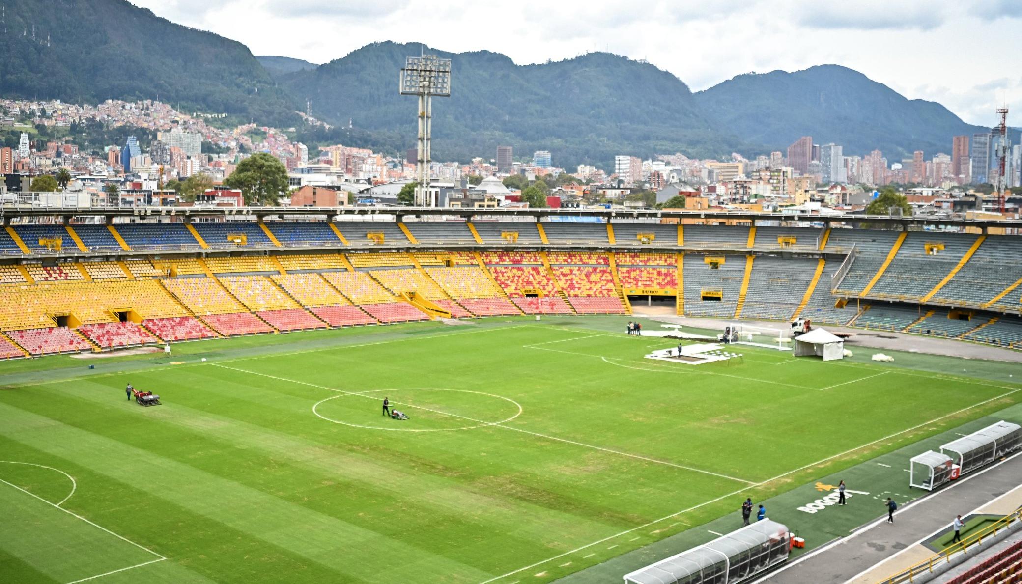 Vista general del estadio Nemesio Camacho El Campín de Bogotá. 