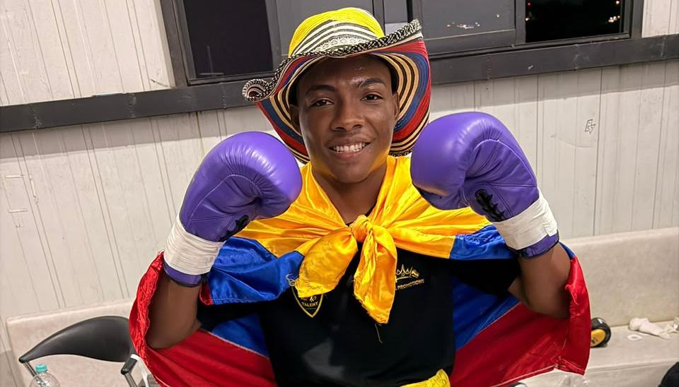 Dago Valdés, boxeador cartagenero invicto en siete combates.