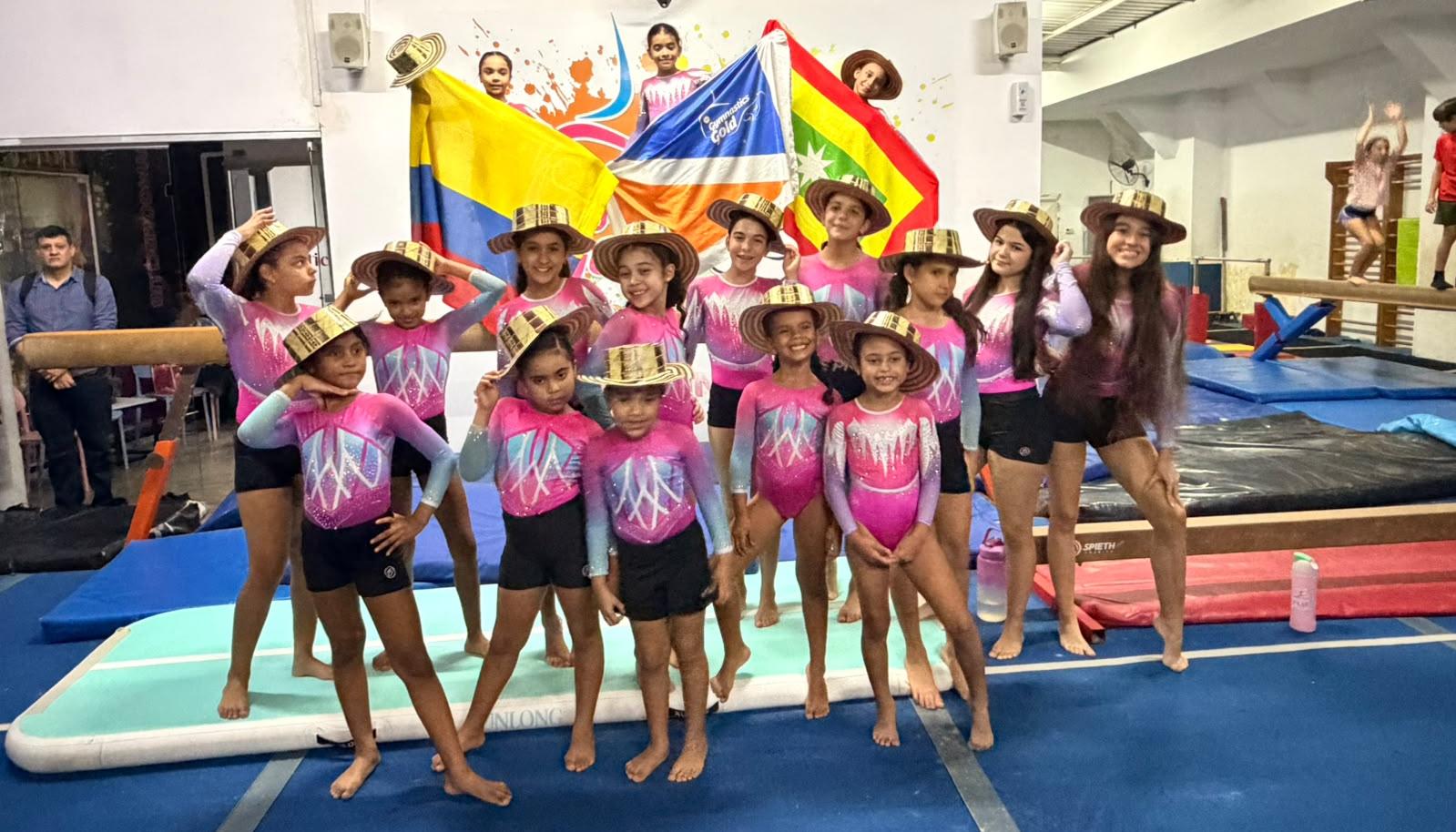 Integrantes del club Gymnastics Gold Barranquilla.