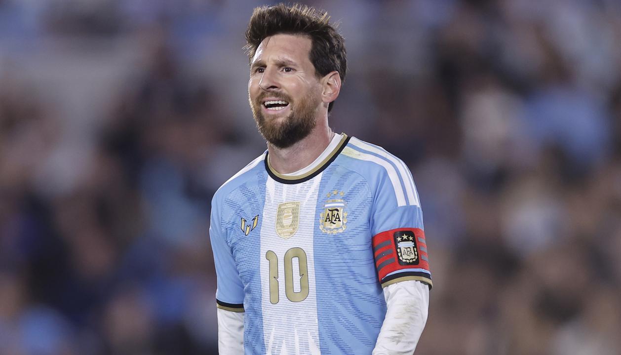 Lionel Messi durante su partido de despedida de la selección Argentina.