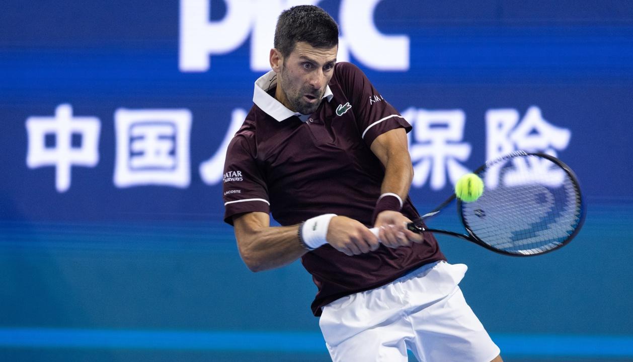 Novak Djokovic durante su partido contra Daniil Medvedev. 