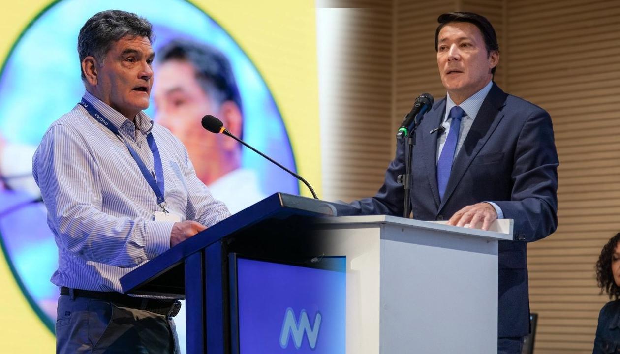(Izq. a Der.) Procurador Gregorio Eljach y Registrador Hernán Penagos.