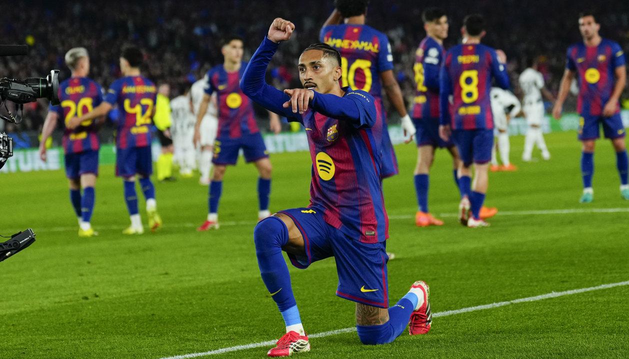 Raphinha es el máximo goleador de la liga española con 12 tantos.