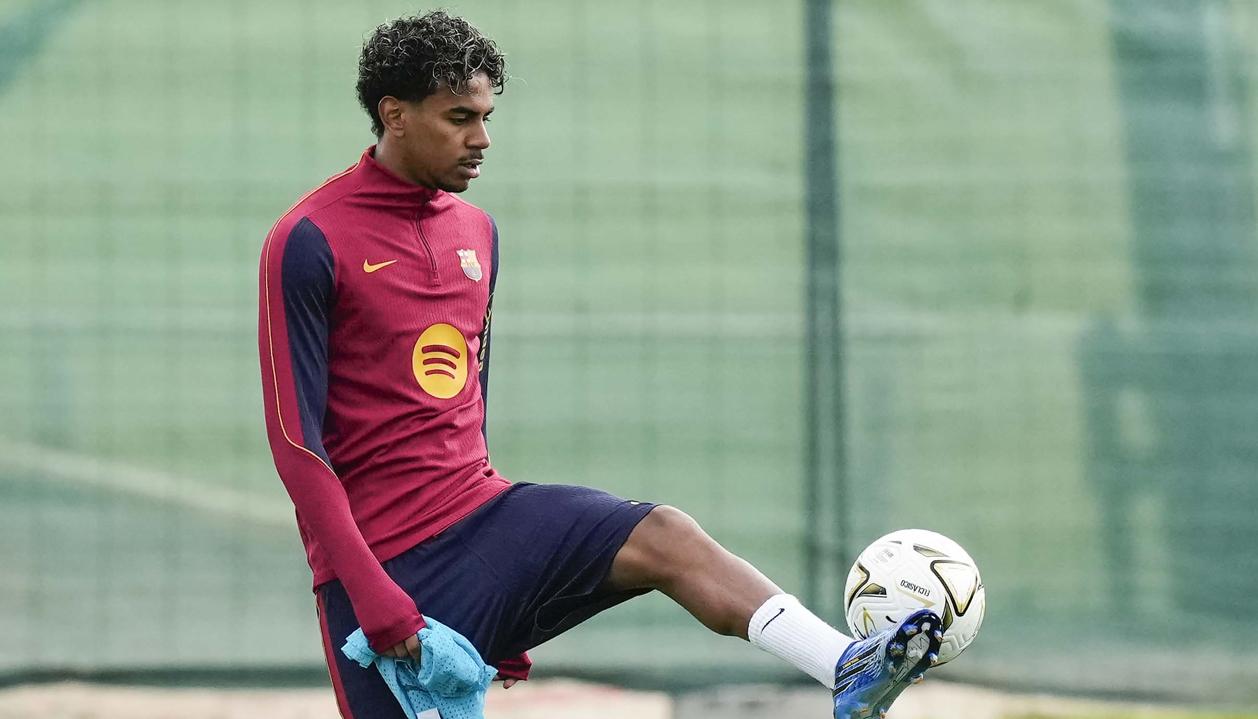 Lamine Yamal, delantero del Barcelona. 