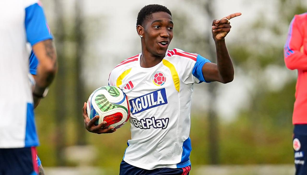Yáser Asprilla, mediocampista de la Selección Colombia. 
