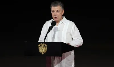 El presidente de Colombia, Juan Manuel Santos