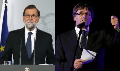 El presidente del Gobierno español, Mariano Rajoy y Puigdemont 