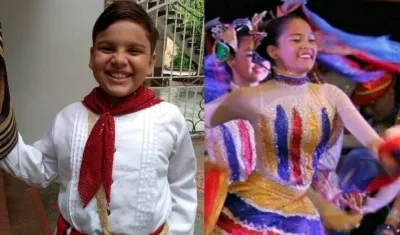 Samuel Armando Quintero Castro y  Laura María Ospino López, reyes infantiles del Carnaval de la 44.