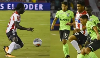 Yimmi Chará y Teófilo Gutiérrez, jugadores de Junior llamados a la Selección Colombia.