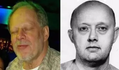 Stephen Paddock, autor de la matanza, y su padre Benjamin Hoskins Paddock.