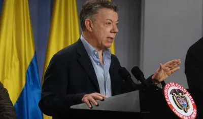 Juan Manuel Santos, presidente.