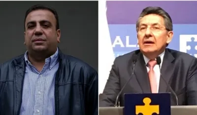 Musa Besaile, senador colombiano, y el fiscal general Néstor H. Martínez.