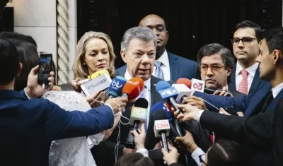 El presidente de Colombia, Juan Manuel Santos