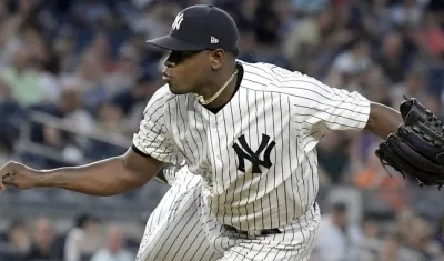 Luis Severino, lanzador de los Yankees. 