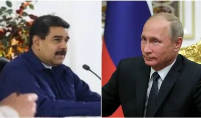 Nicolás Maduro, presidente de Venezuela; y Vladimir Putin, presidente ruso.