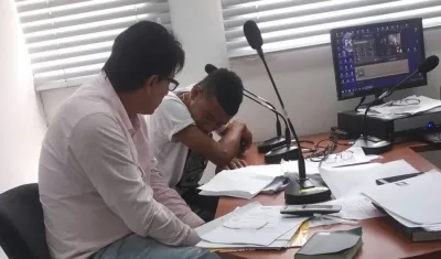 Alias 'Wasson' durante la audiencia de esta mañana.