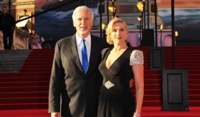James Cameron y Kate Winslet.