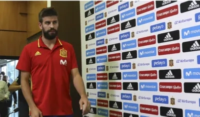 Gerard Piqué, jugador catalán de la Selección España.