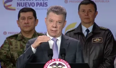 Juan Manuel Santos, presidente.