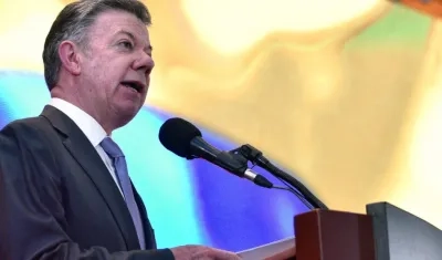 Juan Manuel Santos, presidente.