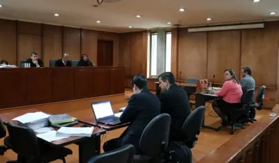 Audiencia en el Tribunal Superior de Bogotá.