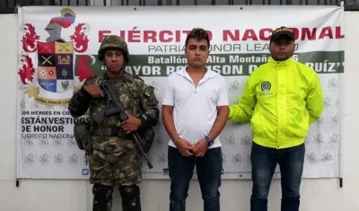 Gildardo Muñoz Aguirre, de 19 años, fue capturado en Santa Marta.