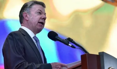 El presiente Juan Manuel Santos
