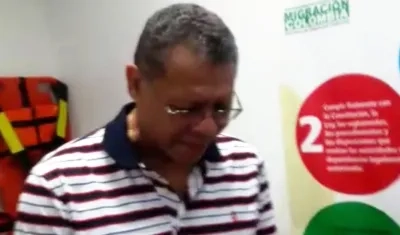 William Robinson, capturado por oficiales de Migración Colombia en el lobby de un hotel en Cartagena.