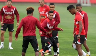 Entrenamiento de la selección de Perú, en Lima.