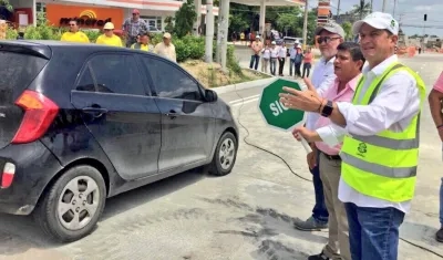 Acto de apertura del Par Vial de la carrera 50 entre calles 55 y 53.