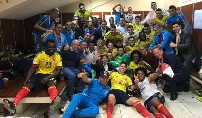 La mayoría de los jugadores publicó esta foto tras la clasificación.