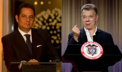El presidente de Colombia, Juan Manuel Santos, y el exvicepresidente Germán Vargas