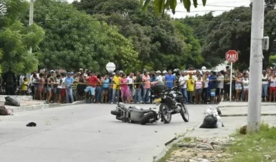 En este lugar cayó muerto el joven Rubén Ensuncho De la Hoz.