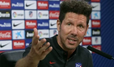 Diego Pablo Simeone, técnico del Atlético de Madrid. 