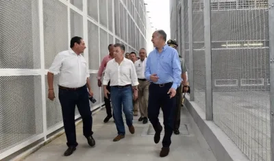 El Presidente, Juan Manuel Santos, en la entrega de obras de la cárcel de Ibagué.