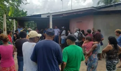 Lugar donde ocurrió el triple crimen.