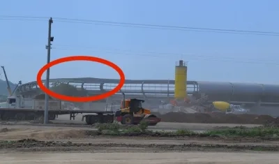 Desnivel del estadio de Santa Marta