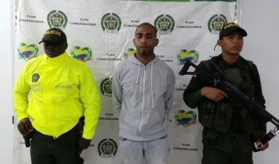 Yeison Julián Zapata fue detenido en Villa Rica, Cauca.