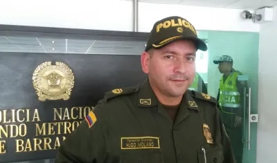 Teniente coronel Hugo Molano, comandante operativo de la Policía Metropolitana.