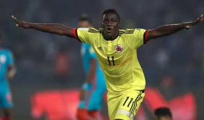 Juan Peñaloza, goleador de la selección Colombia sub-17.