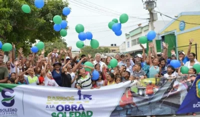 Acto de inauguración de la vía.