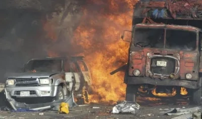 Impactante imagen tras el atentado.