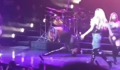 Momento de la caída.