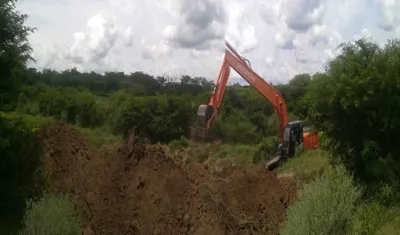 Trabajos en distritos de riego en el sur del Atlántico.